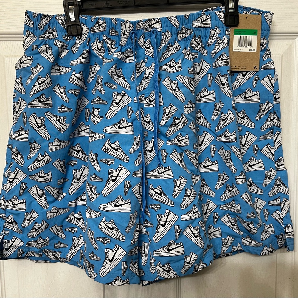 Nike Blue Shorts with Sneaker Print